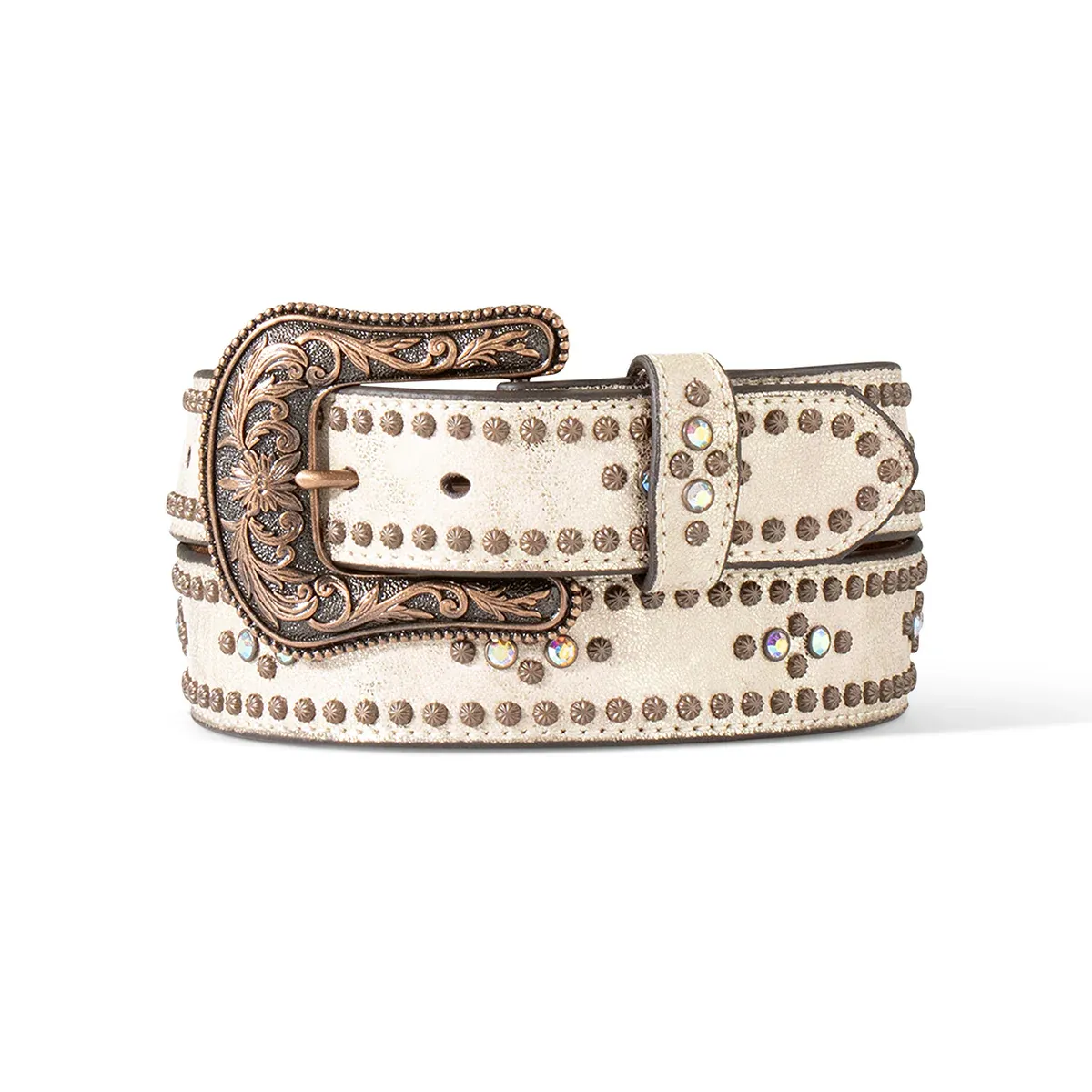 Ariat Women's Belt - Metallic w/ Copper Studs, Size: S