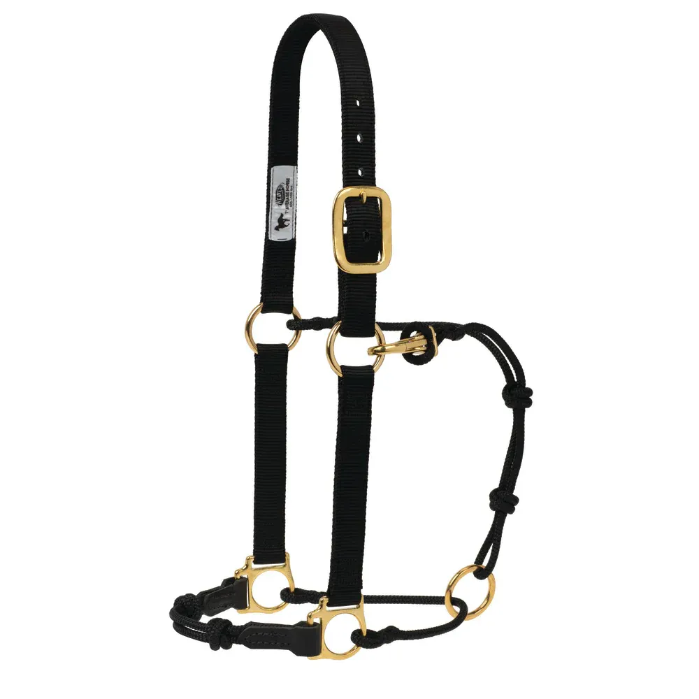 Weaver Horseman's Halter - Small - Multiple Colours, Color: Black/Black