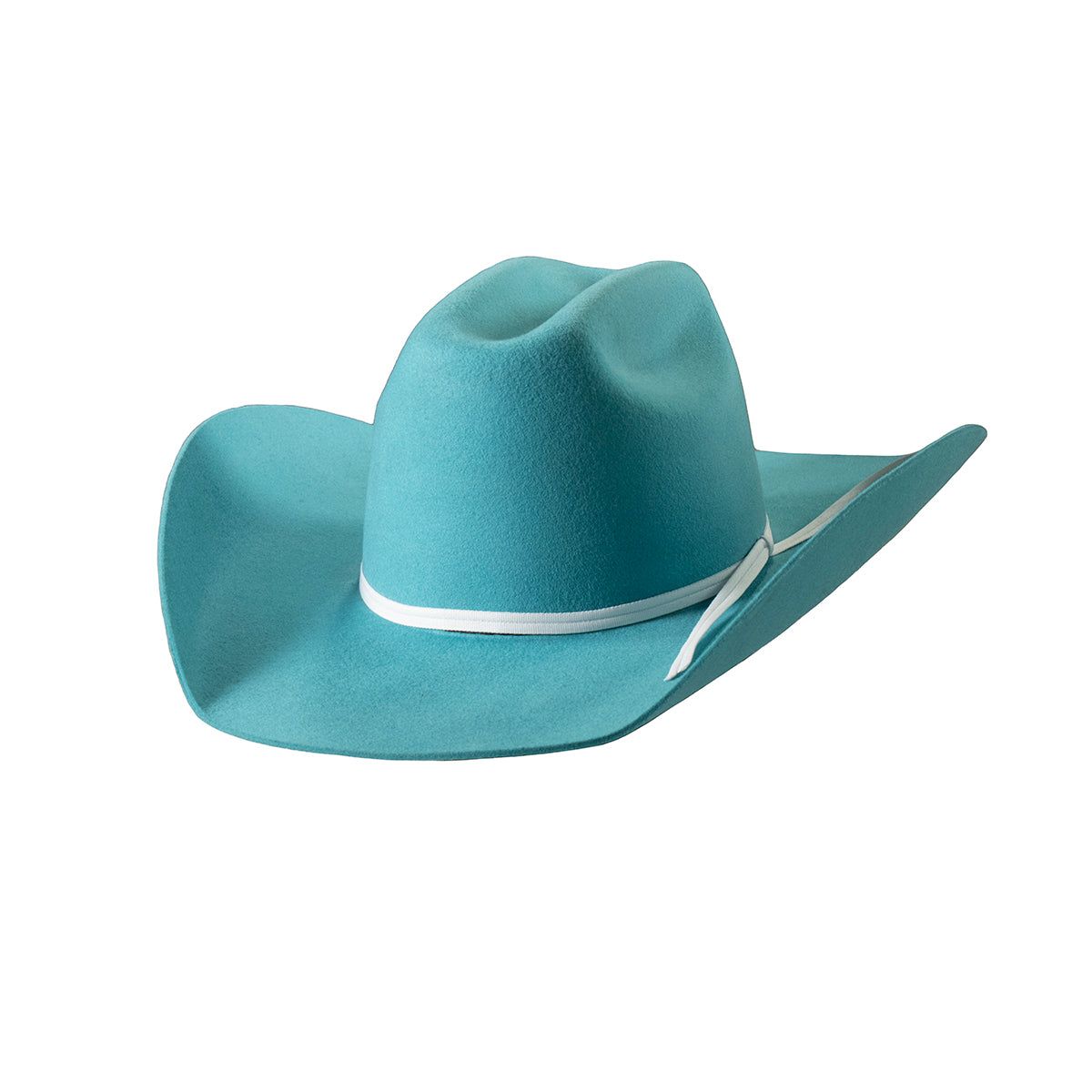 Twister Wool 2 Cord Band Cowgirl Hat - Turquoise