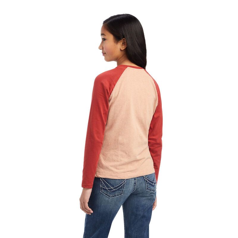 Ariat Girls Real Arrow Shirt Palm Heather Bossa Nova