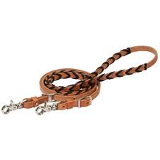 Weaver 5/8x8' Laced Barrel Rein - Assorted Colours