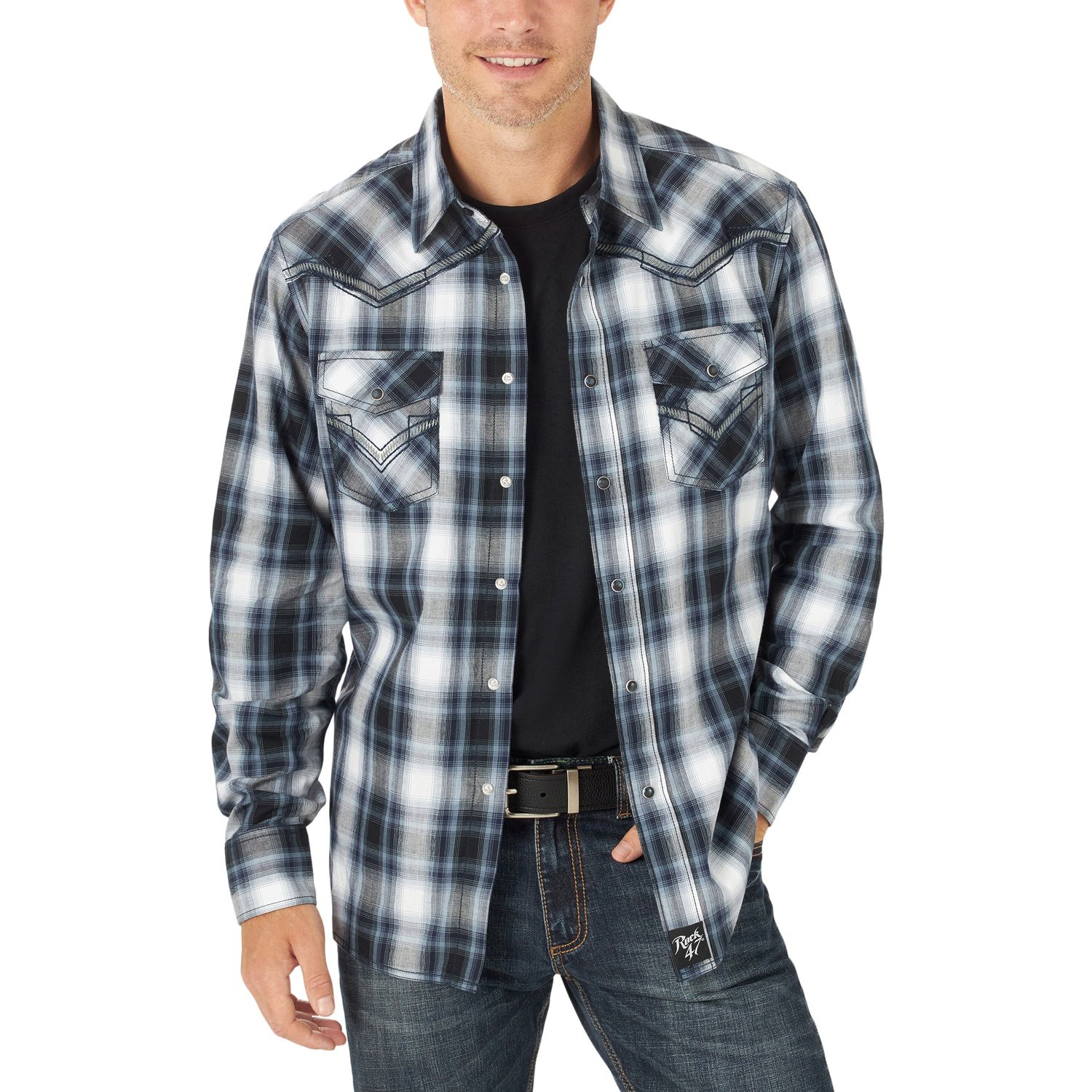 Wrangler Mens Rock 47 Snap LS Shirt