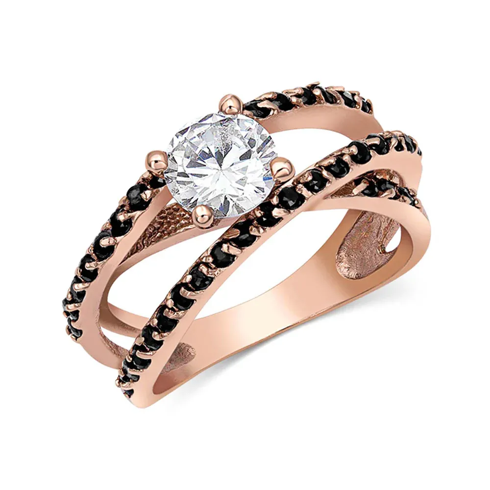 Montana Silversmiths RG &amp; Black Ring, Size: 7