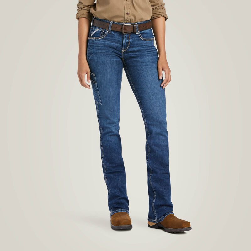 Ariat Womens Rebar Work Flex Perfect Rise Riveter Boot Cut Jeans