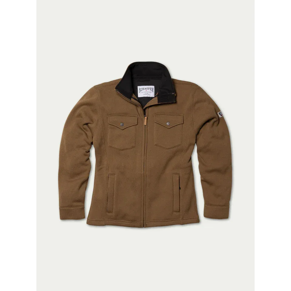Schaefer Ramshorn Sweater Fleece Jacket, Color: Bark, Size: S