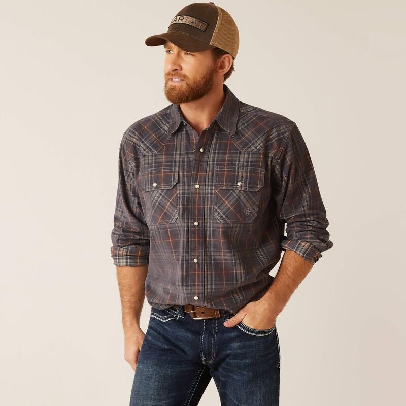 Ariat Men's Henderson Retro Fit Snap Shirt - Pure Cashmere