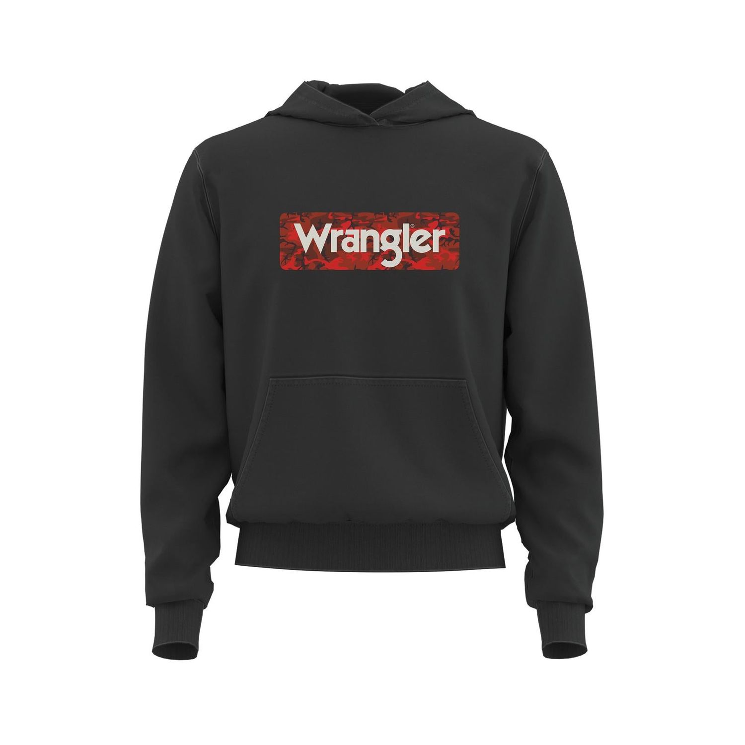 Wrangler Western Boy's Pullover Hoodie - Caviar Heather