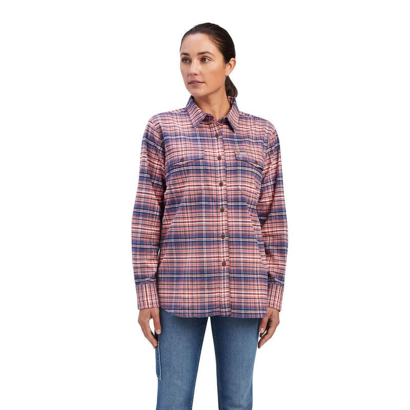 Ariat Womens Rebar Flannel Durastretch LS Work Shirt