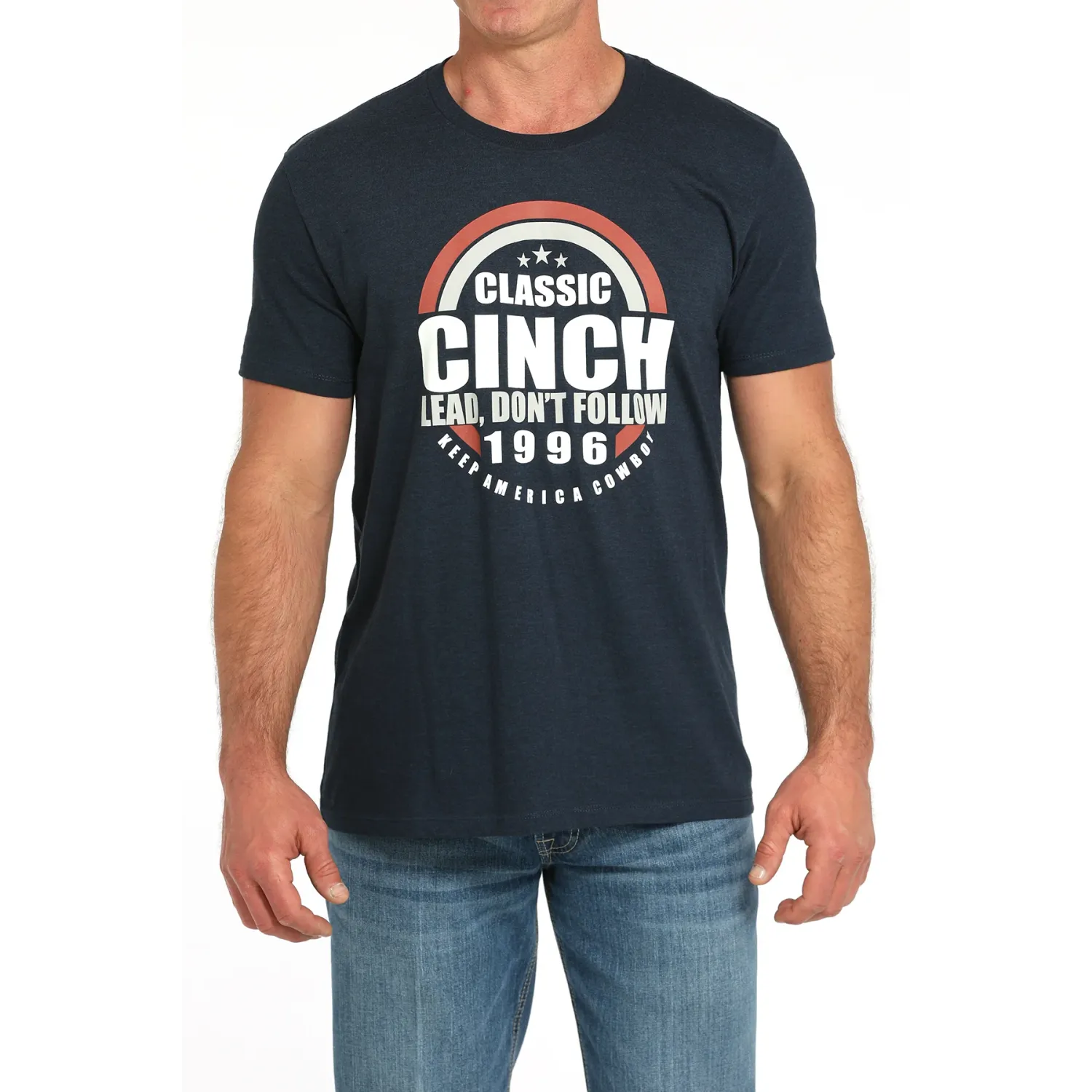 Cinch Men's Short Sleeve Graphic Tee Shirt- Navy - MTT1690703