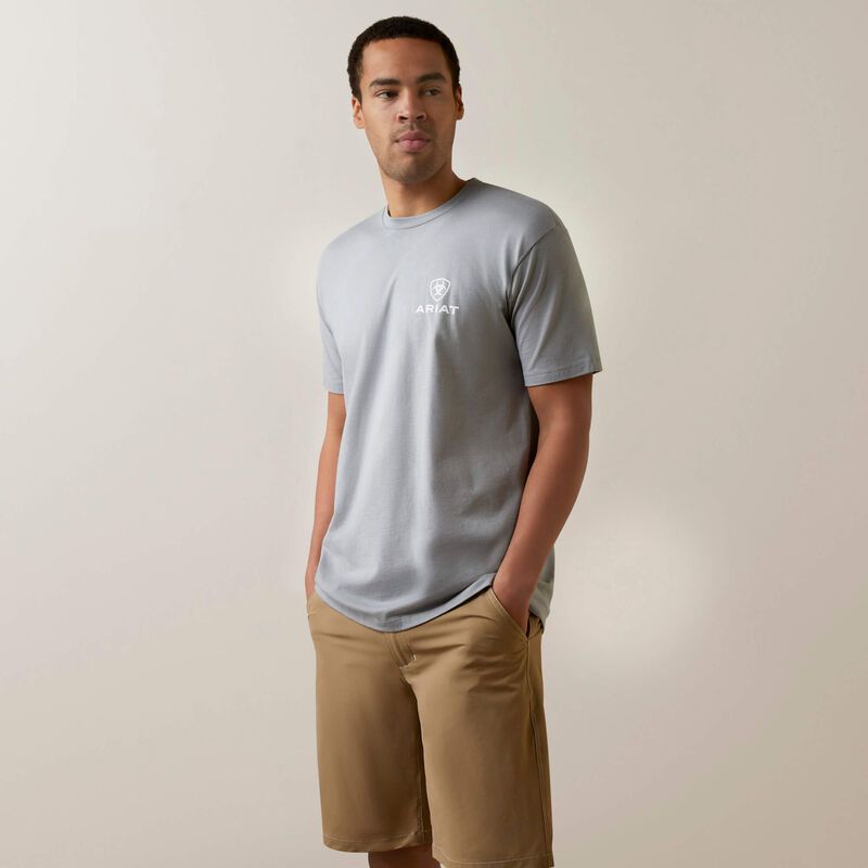 Ariat Men's Offset Circle T-Shirt Stone Heather