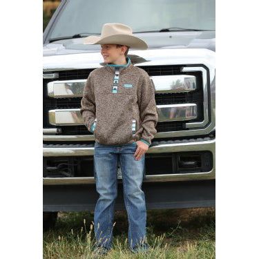 Cinch Boys Fleece Pullover - Brown