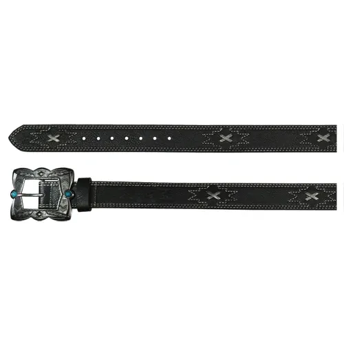 Catchfly Ladies Belt Black Aztec, Size: S