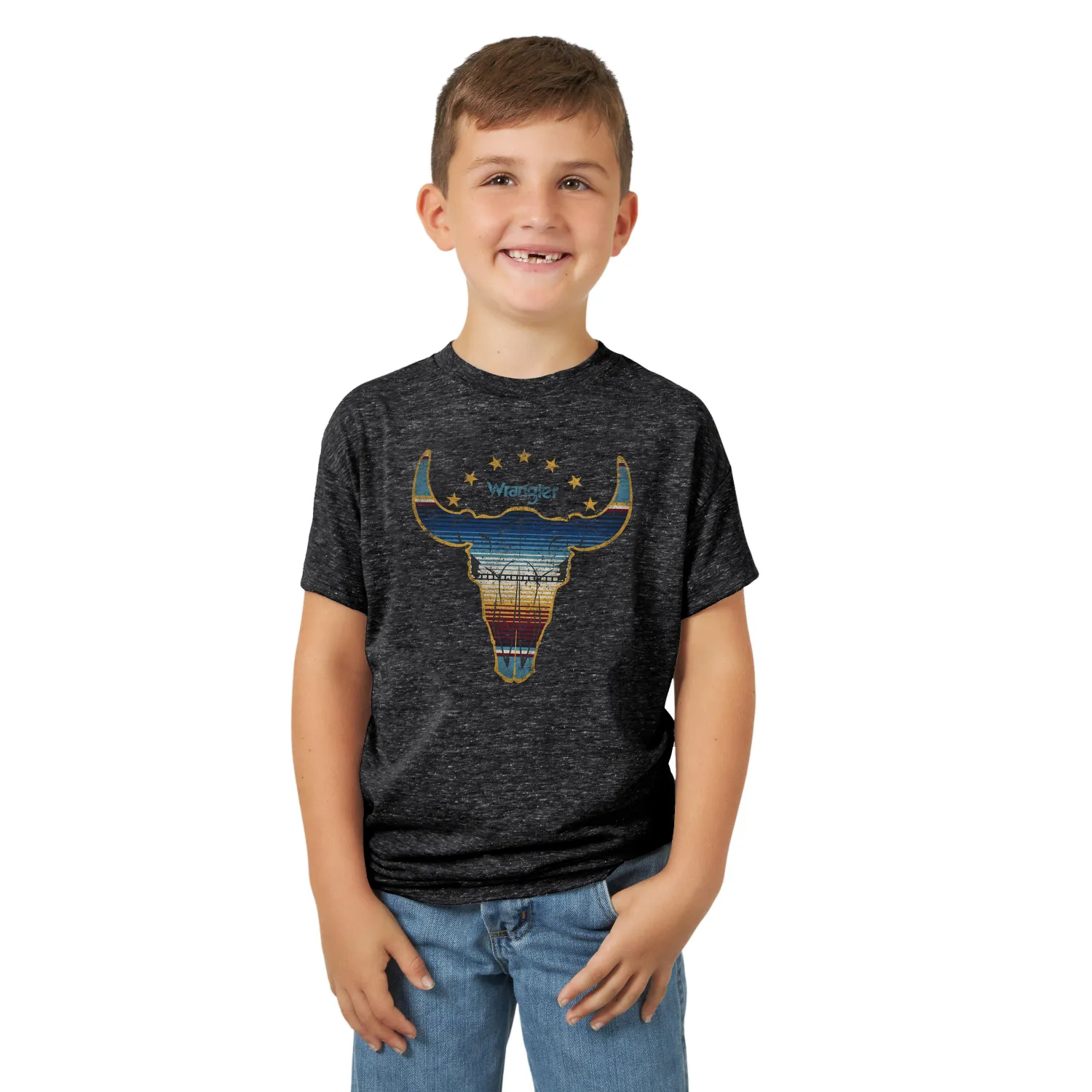 Wrangler Boys T-Shirt Charcoal Heather, Size: 6