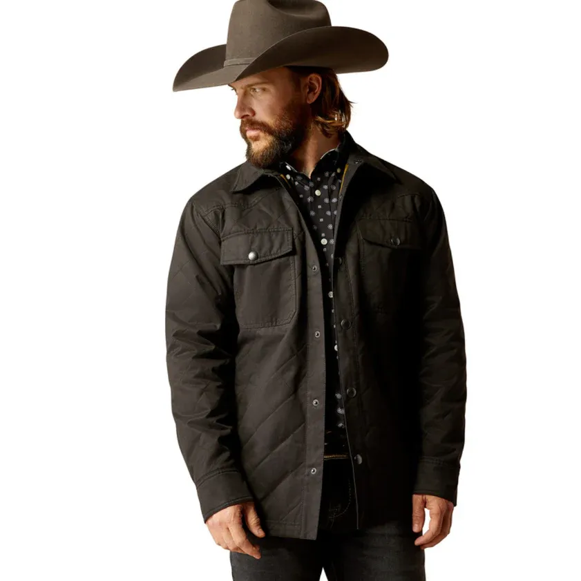 Ariat Men's Grizzly Shirt Jacket - Black, Size: 2XL