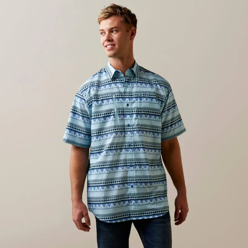 Ariat Men's VentTEK Classic Fit Shirt - Ashleigh Blue, Size: LG R