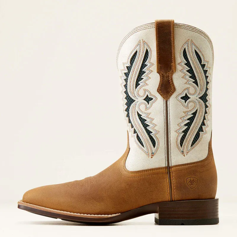 Ariat Men's Rowder VentTEK 360° Western Boots - Marbled Tan/White, Size: 7