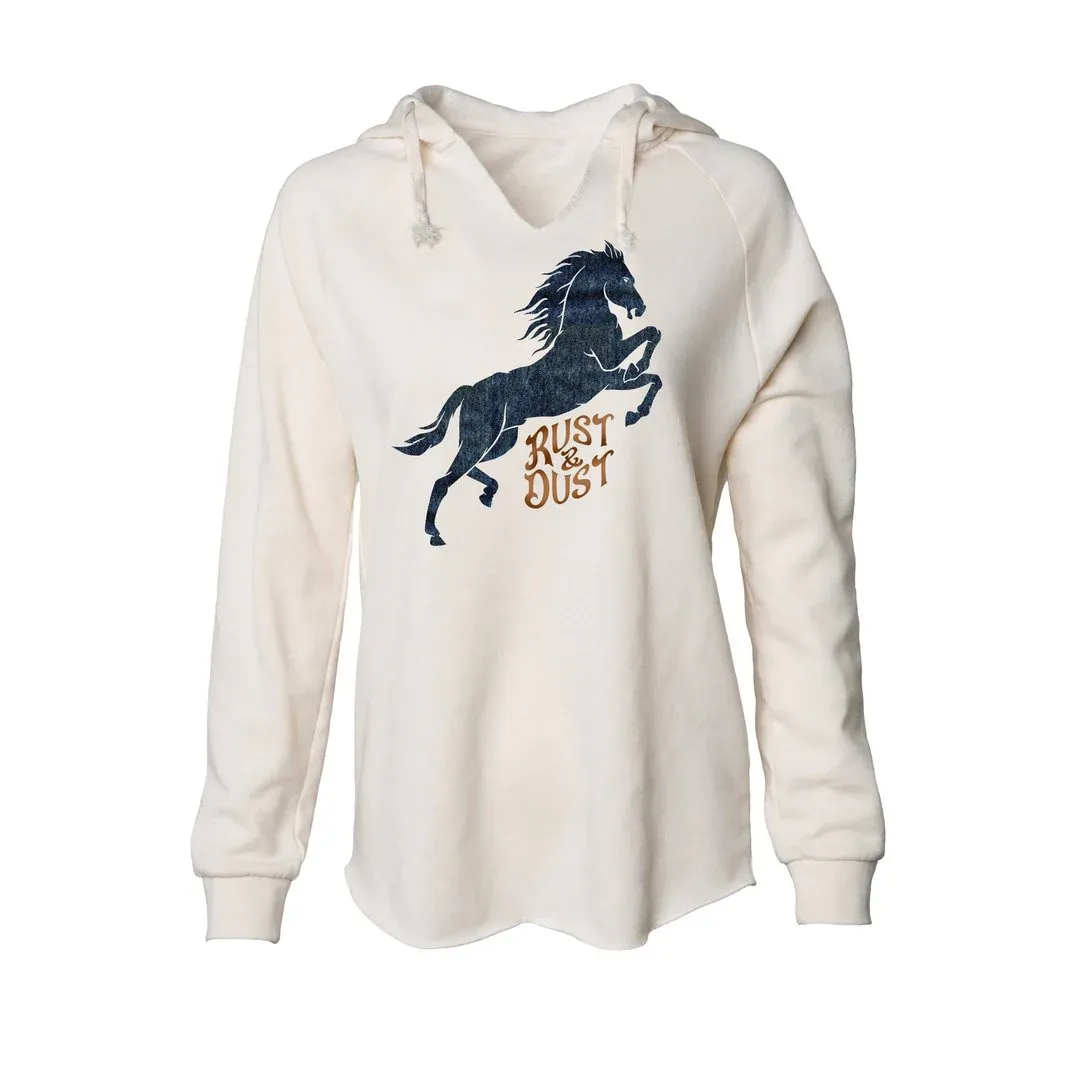 Rust + Dust Mustang Hoodie Bone, Size: XS