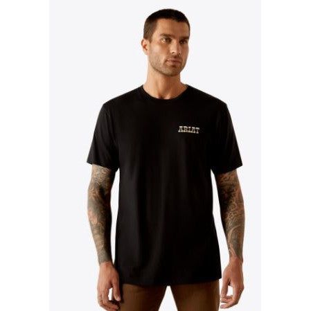 Ariat Men's Short Sleeve Bull Tee Shirt-Black