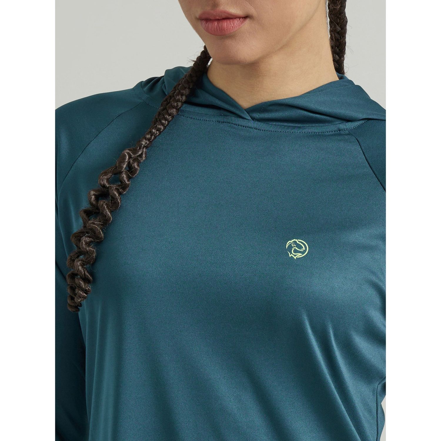 Wrangler Women's ATG Hooded Sun Tee - Teal