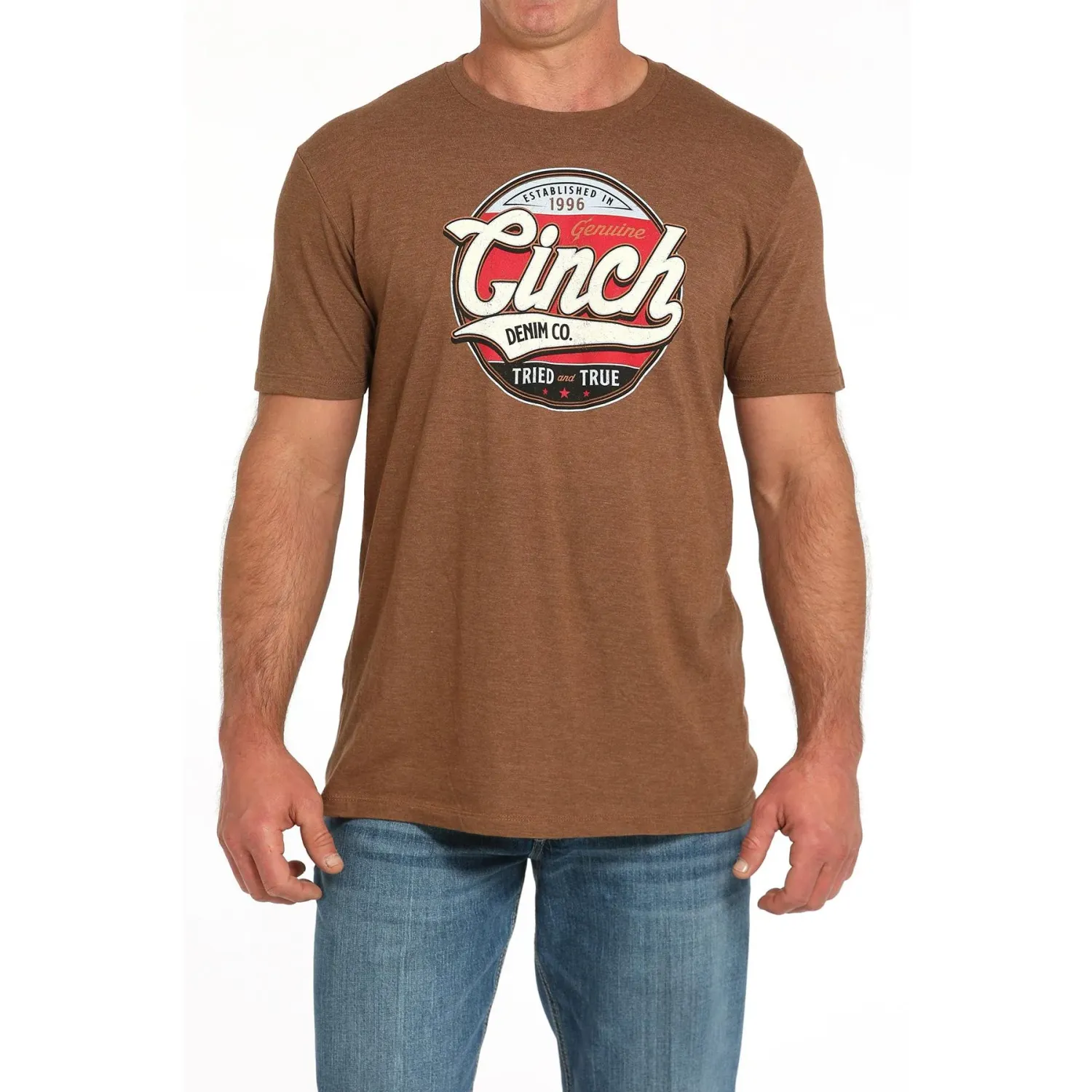 Cinch Men's Short Sleeve Tee Shirt 725 - Brown