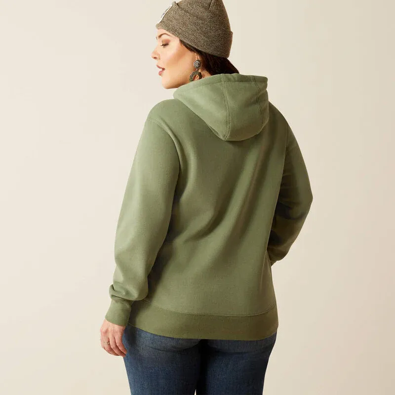 Ariat Women's Route 66 Print Hoodie - Sea Spray