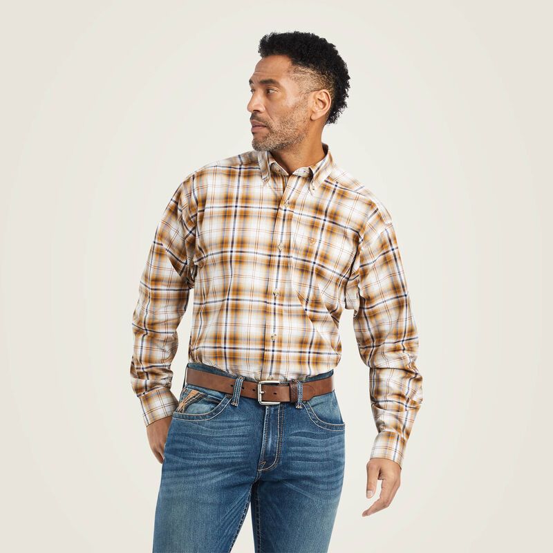 Ariat Mens Pro Geri STR Classic LS Shirt White