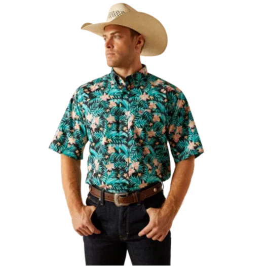 Ariat Men's Jillian Short Sleeve Shirt - Black, Size: S