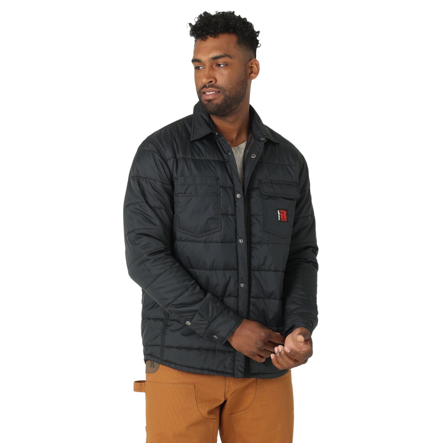 Wrangler Men's LS Insulated Shirt Jacket - Black