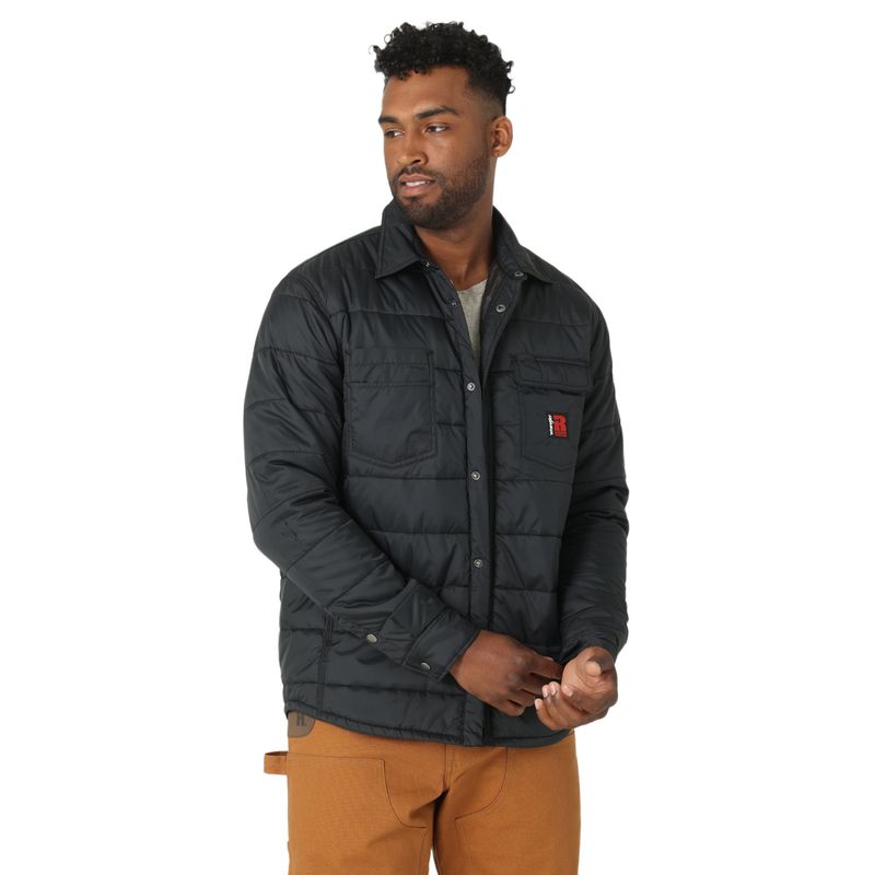 Wrangler Men's LS Insulated Shirt Jacket - Black