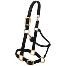Weaver Leather Original Adjustable Nylon Horse Halter Suckling - Multiple Colours, Color: Black