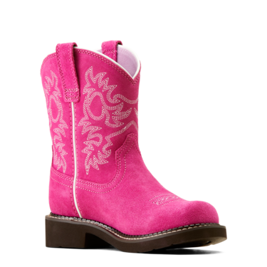 Ariat Girls Youth Fatbaby Heritage Western Boots - Hottest Pink