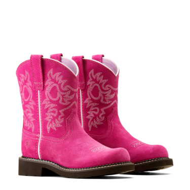 Ariat Girls Youth Fatbaby Heritage Western Boots - Hottest Pink