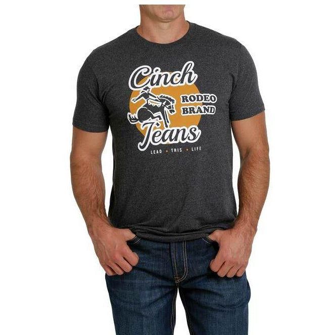 Cinch Men's SS Tee Heather Black
