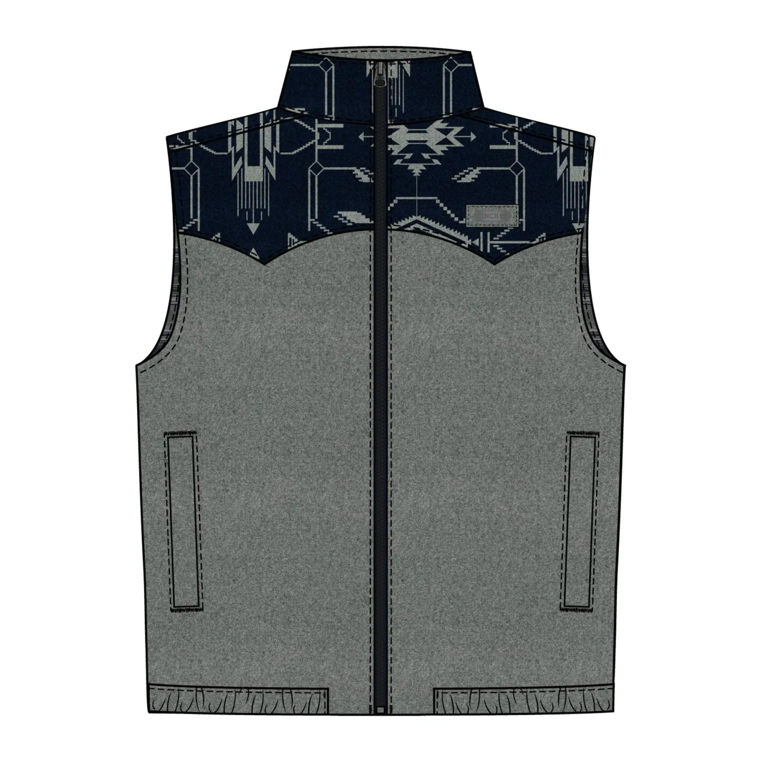 Cinch Boy's Wooly Vest Grey