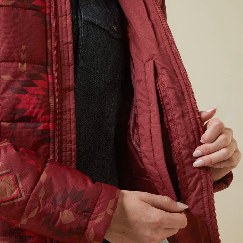 Ariat Women's Crius Insulated Jacket Burnt Rose Print