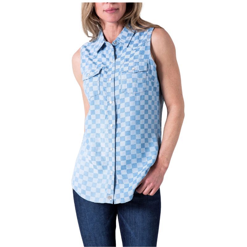 Kimes Women's Lorena Checker Top - Denim
