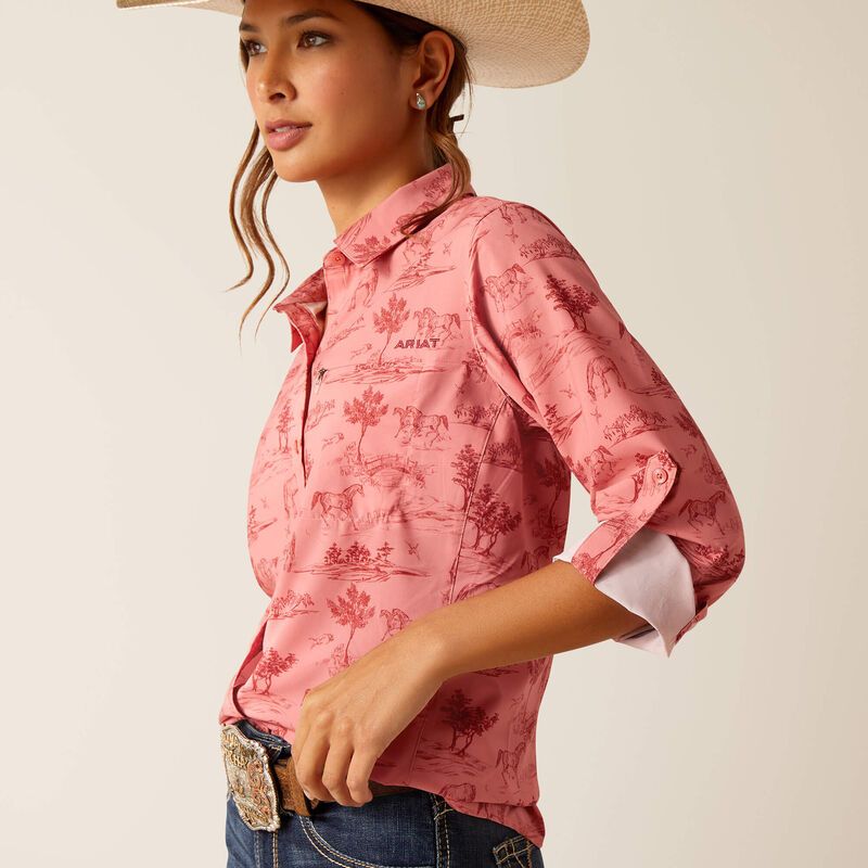 Ariat Women's VentTEK Stretch Shirt - Faded Rose Toile