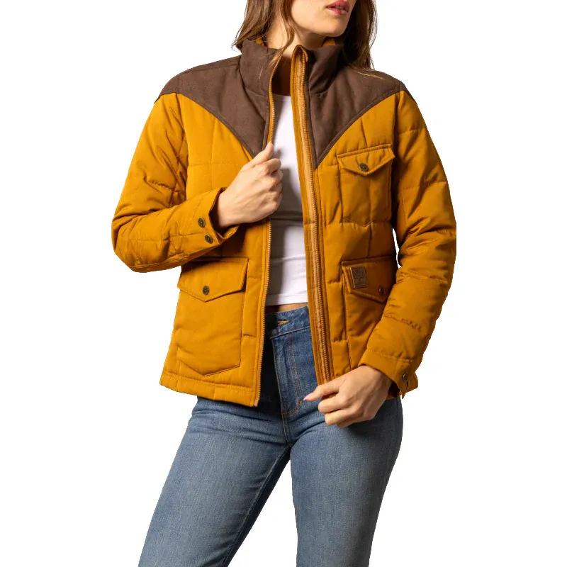 Kimes Women's Long Sleeve Lenora Jacket - Multiple Colours, Colour: Brown, Size: 2XL