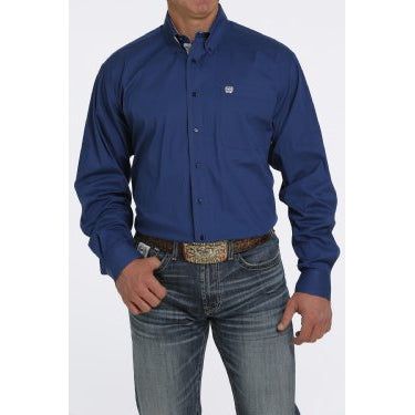 Cinch Men's LS Solid Shirt Royal