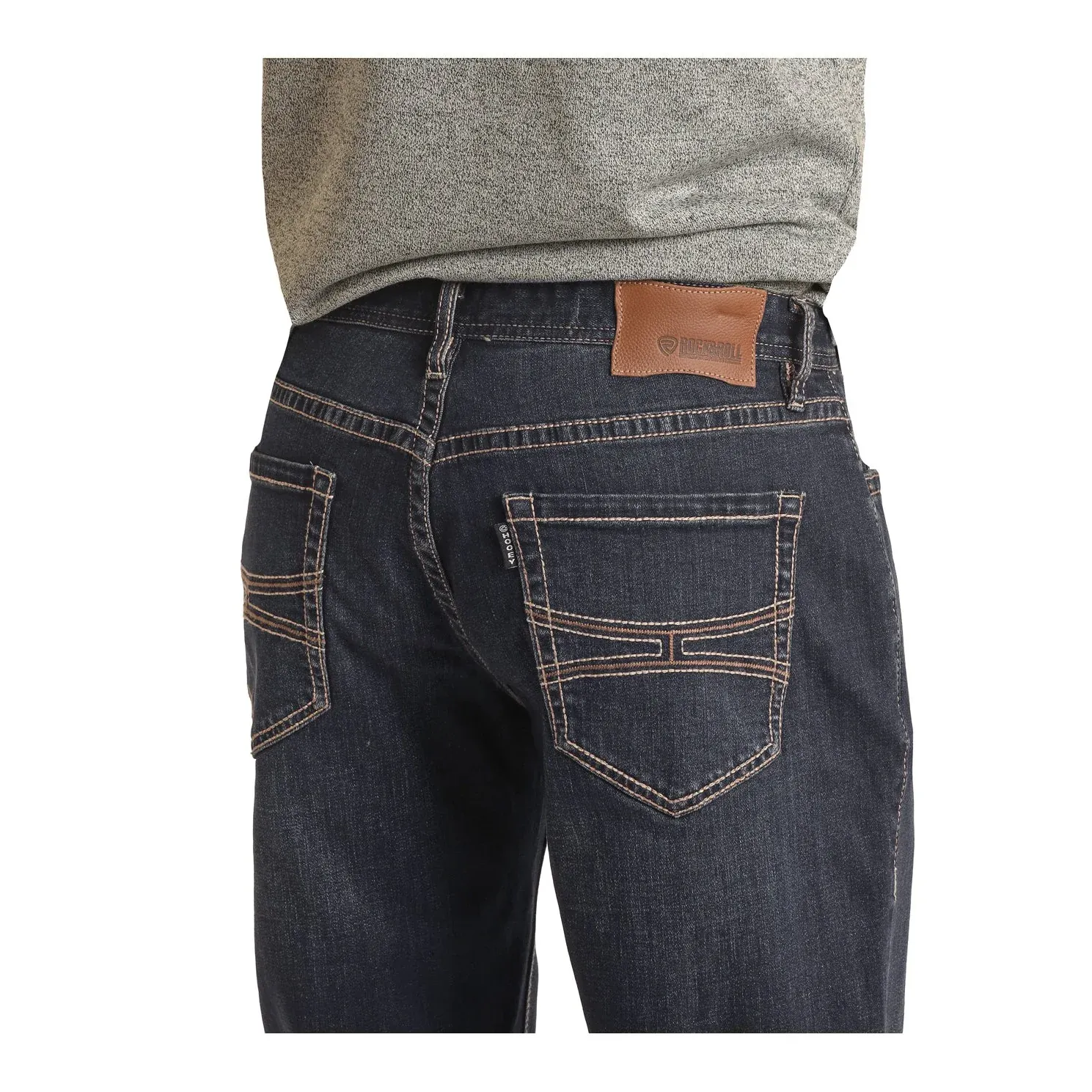 Hooey Men's Double Barrel Stackable Bootcut Jeans - Dark Wash