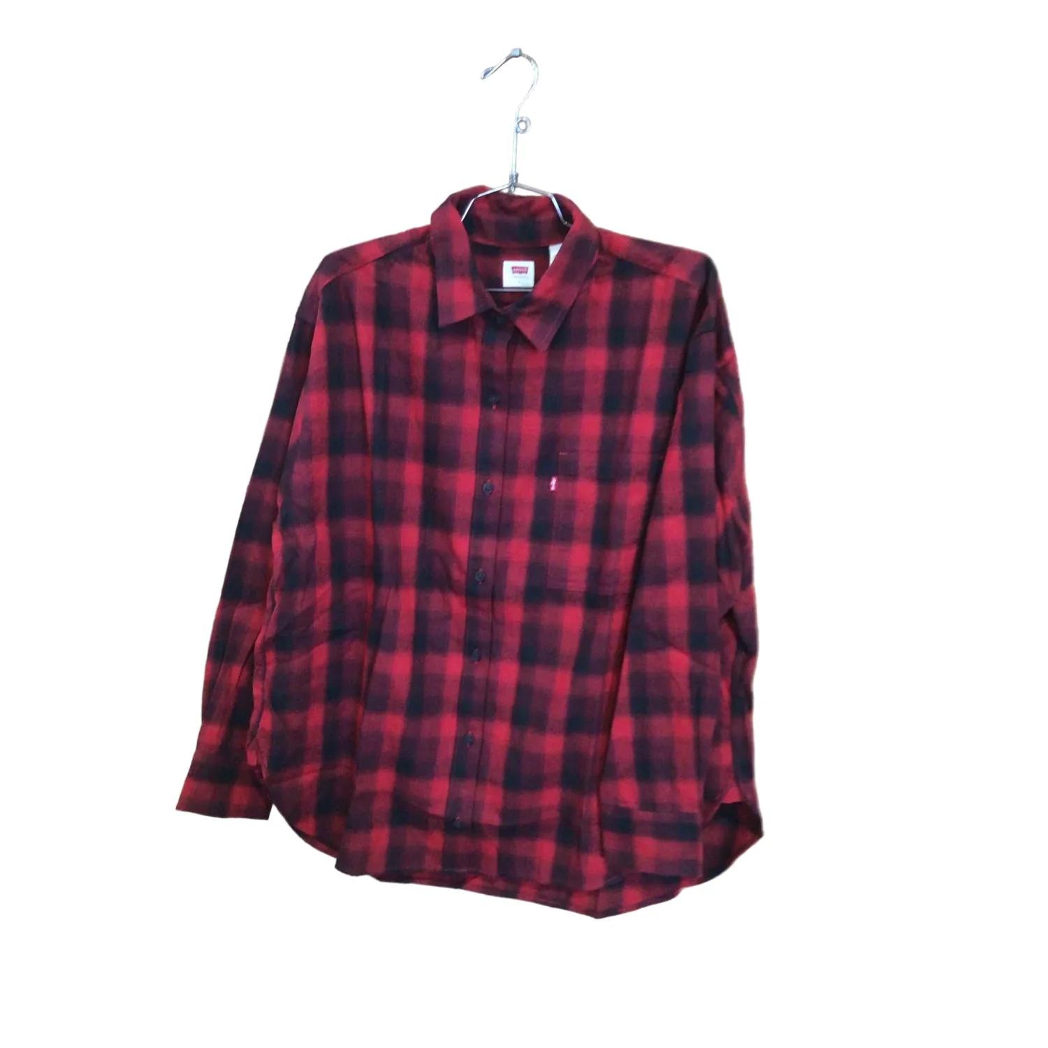 Levi's Women's Henriette Plaid Flannel Long Sleeve Shirt- Multiple Colours, Colour: Georgina Ombre, Size: XS