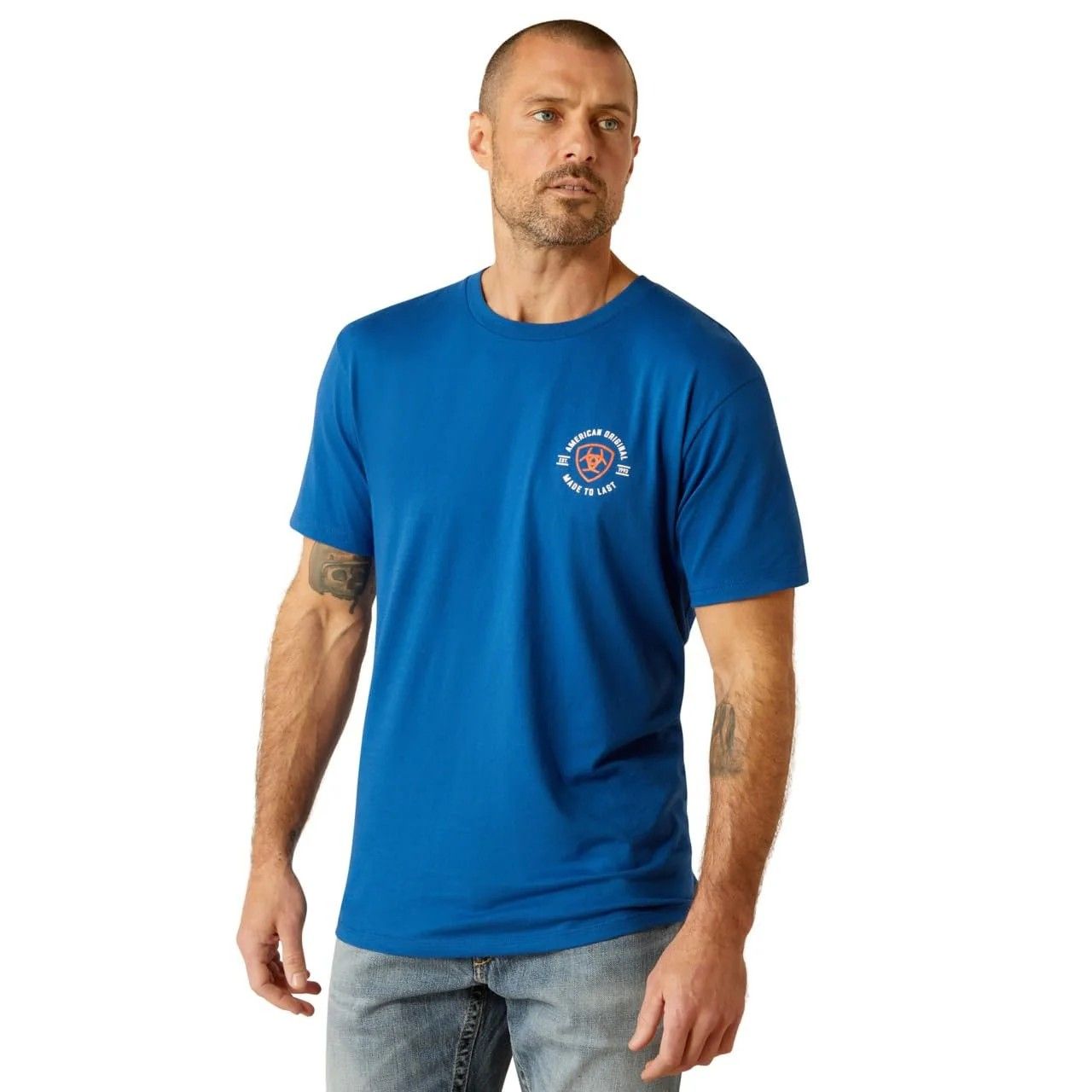 Ariat Men's MTL Circle Short Sleeve T Shirt - Royal Blue