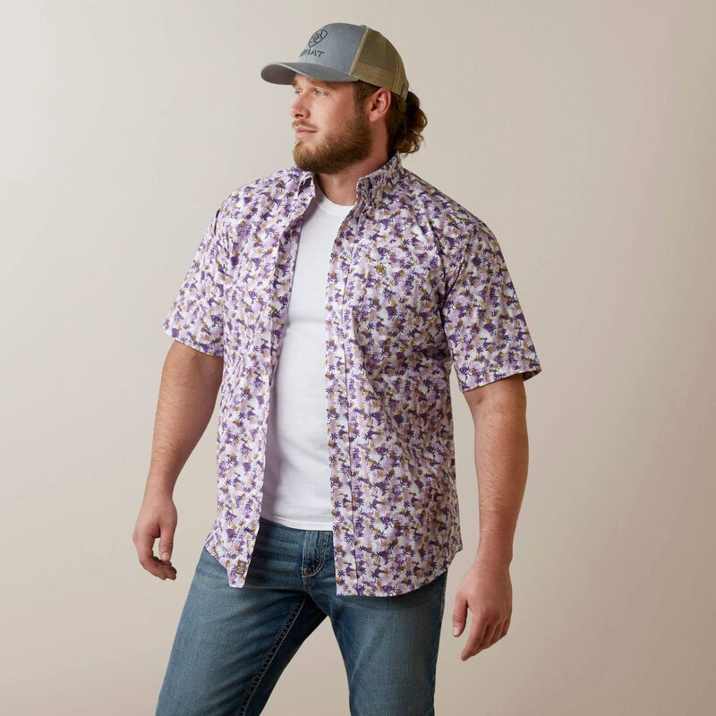 Ariat Mens Maximilian Classic Fit Shirt Lilac