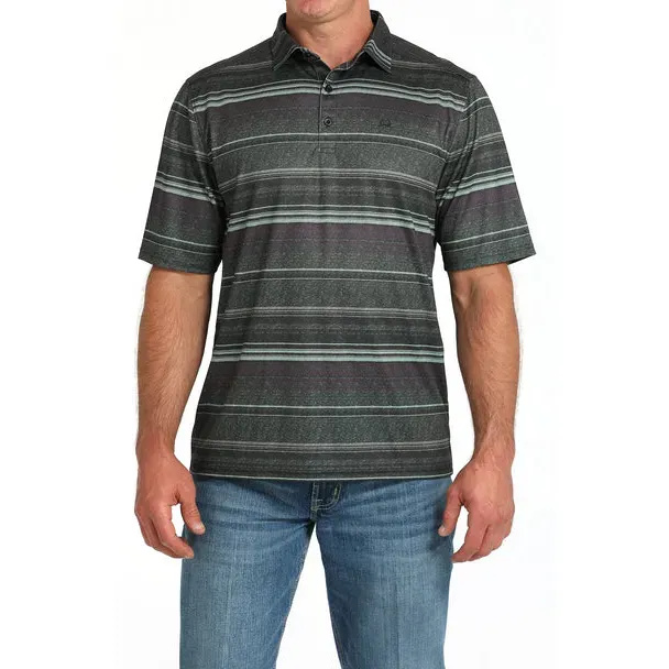 Cinch Mens Short Sleeve Arenaflex Polo Shirt -Olive