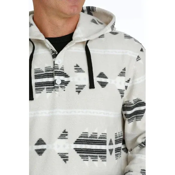 Cinch Men's Snap Pullover Hoodie - White