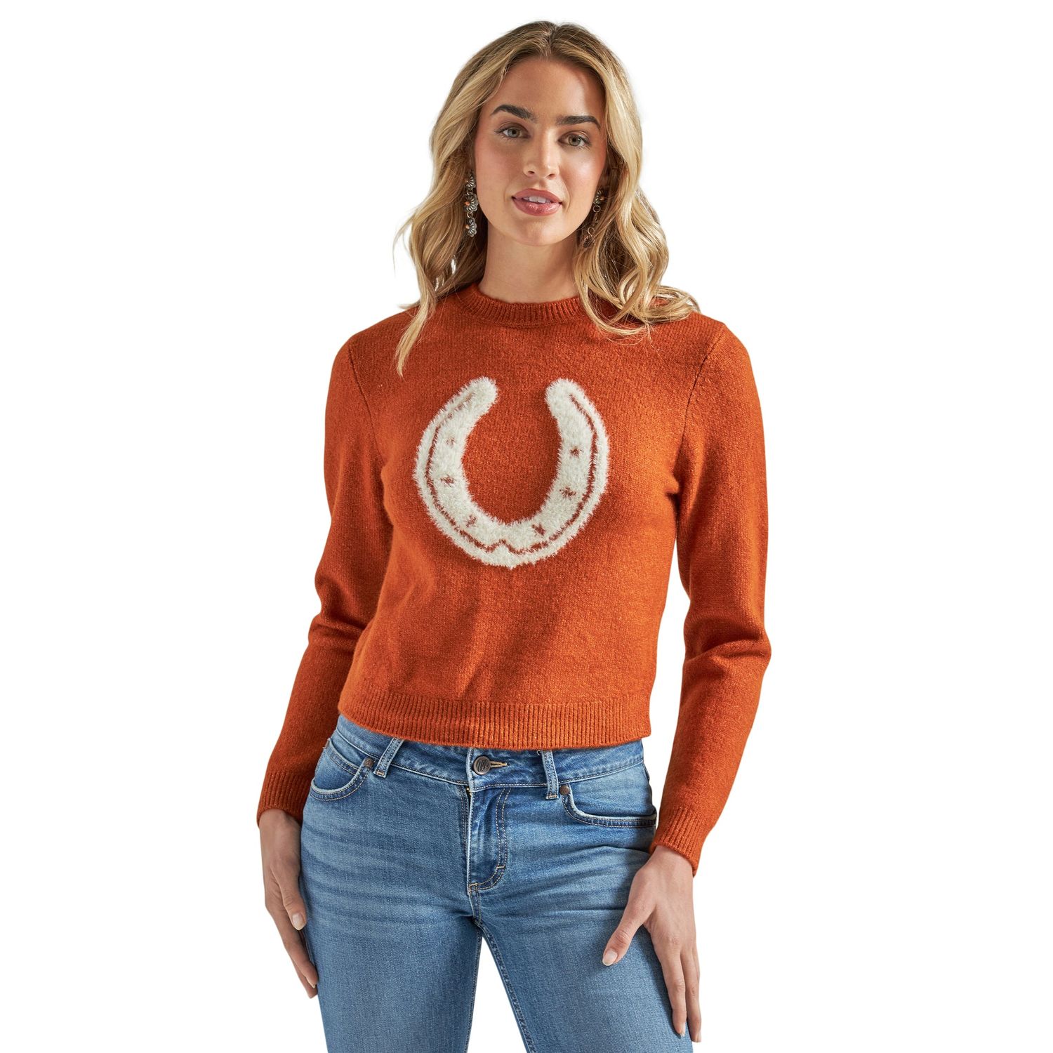 Wrangler Women's Retro Americana Sweater - Orange