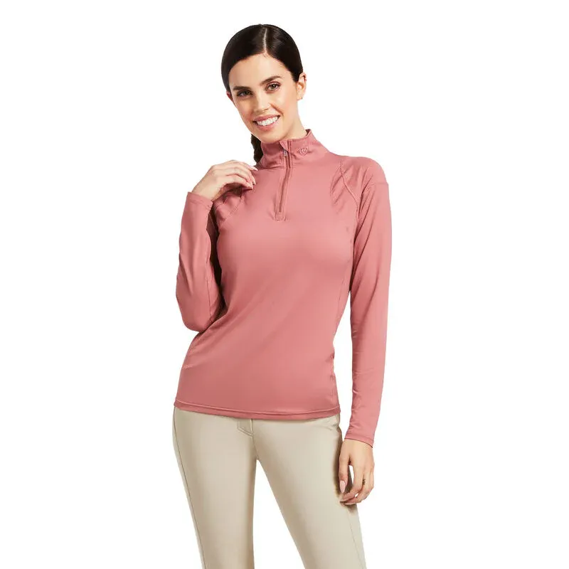 Ariat Womens Auburn 1/4 Zip LS Antique Rubia