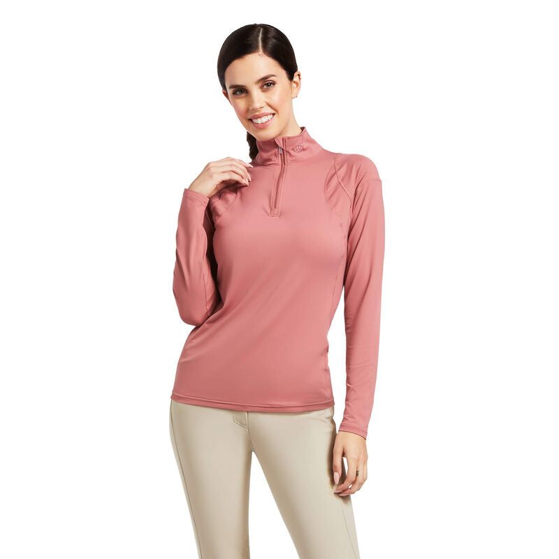Ariat Womens Auburn 1/4 Zip LS Antique Rubia