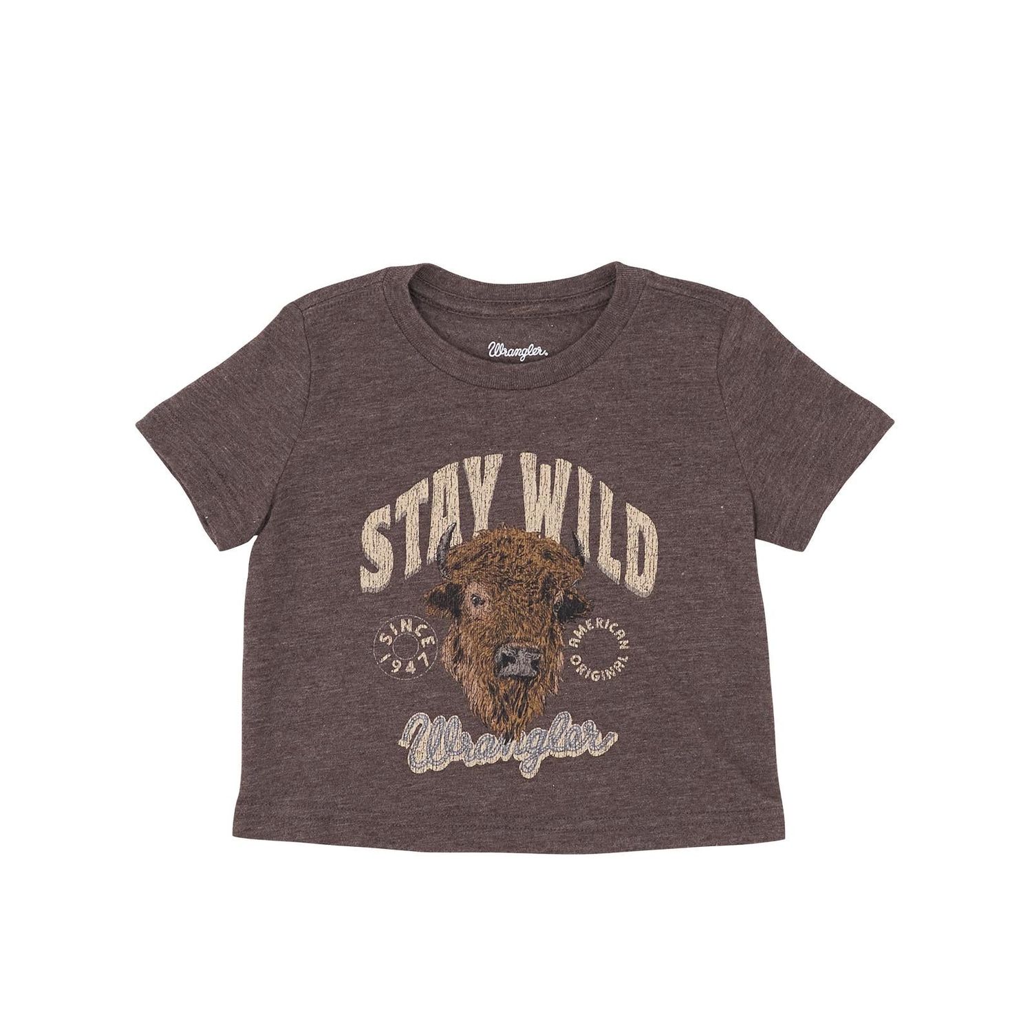 Wrangler Baby Boy Wrangler Graphic Short Sleeve Tee Shirt- Mole Heather