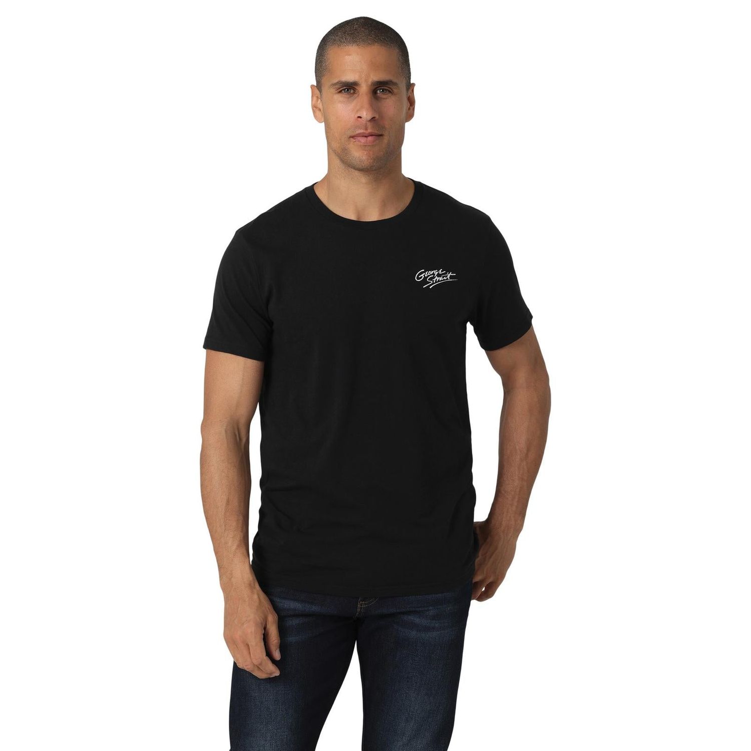 Wrangler Mens Short Sleeve T-Shirt - Jet Black - 112328846
